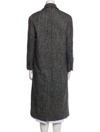 Brunello Cucinelli Virgin Wool Tweed Pattern Peacoat
