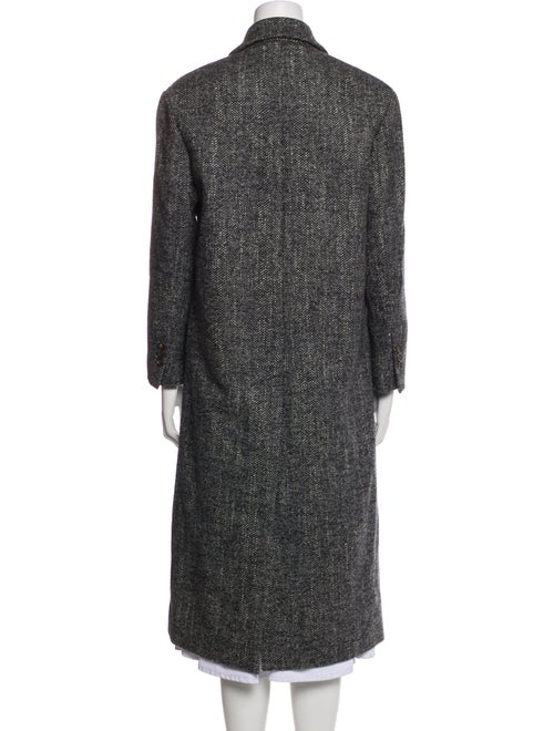 Brunello Cucinelli Virgin Wool Tweed Pattern Peacoat
