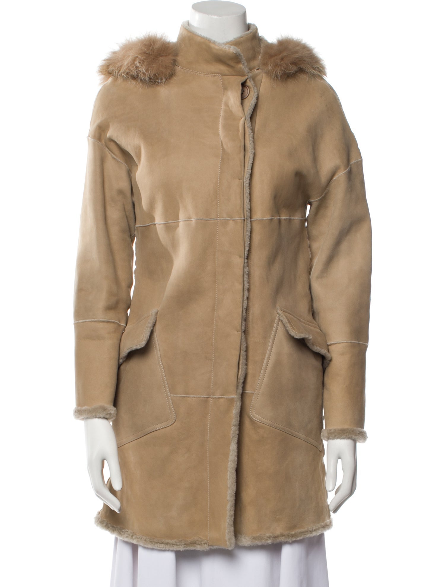 Brunello Cucinelli Suede Fur Coat