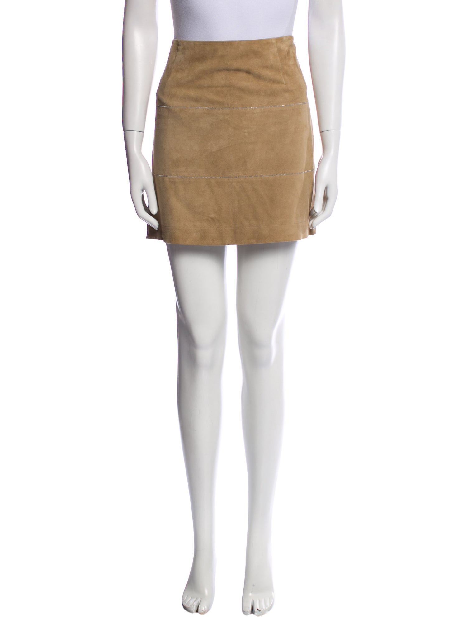 Brunello Cucinelli Leather Mini Skirt