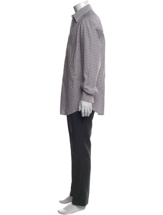 Brunello Cucinelli Plaid Print Long Sleeve Shirt