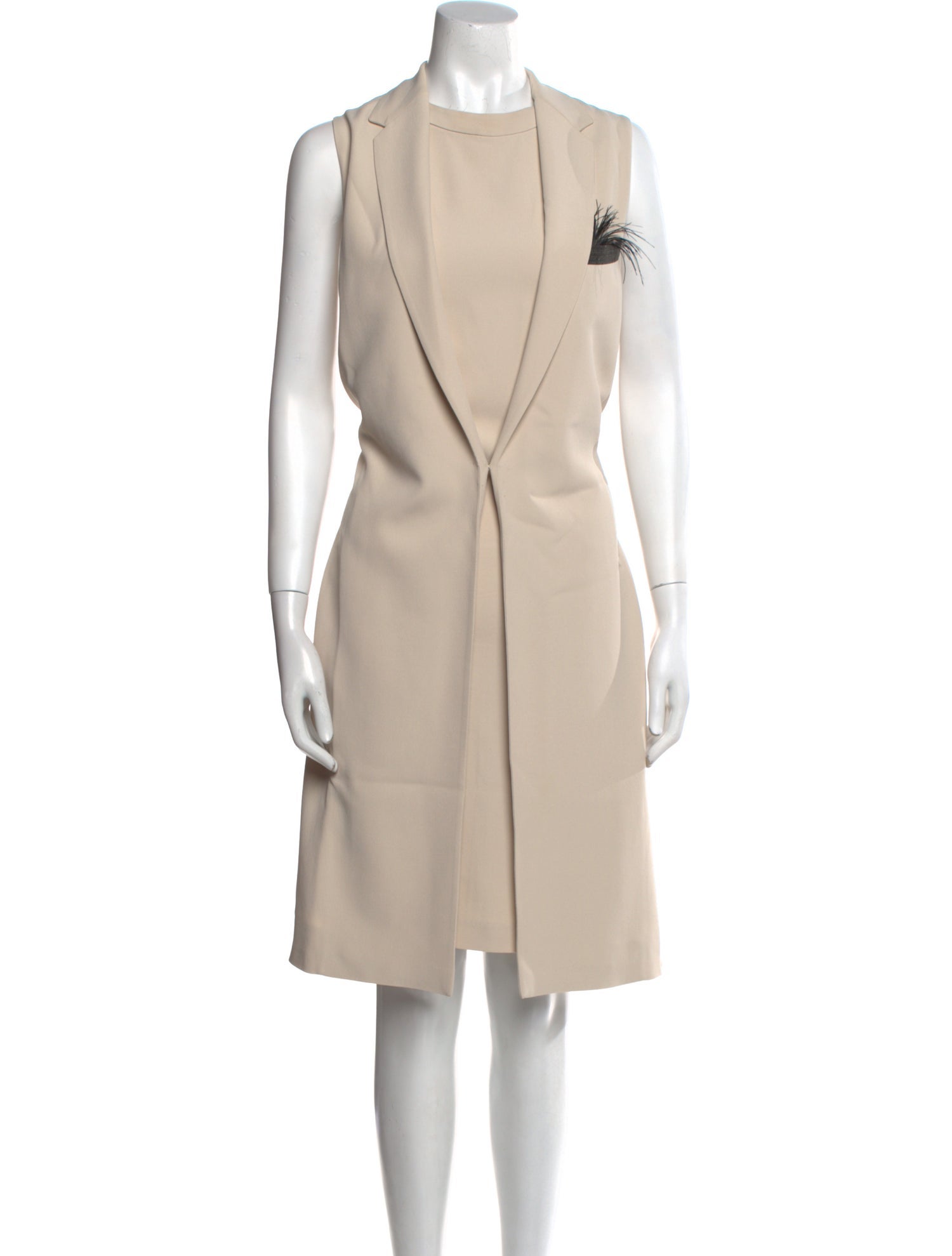 Brunello Cucinelli Crew Neck Knee-Length Dress