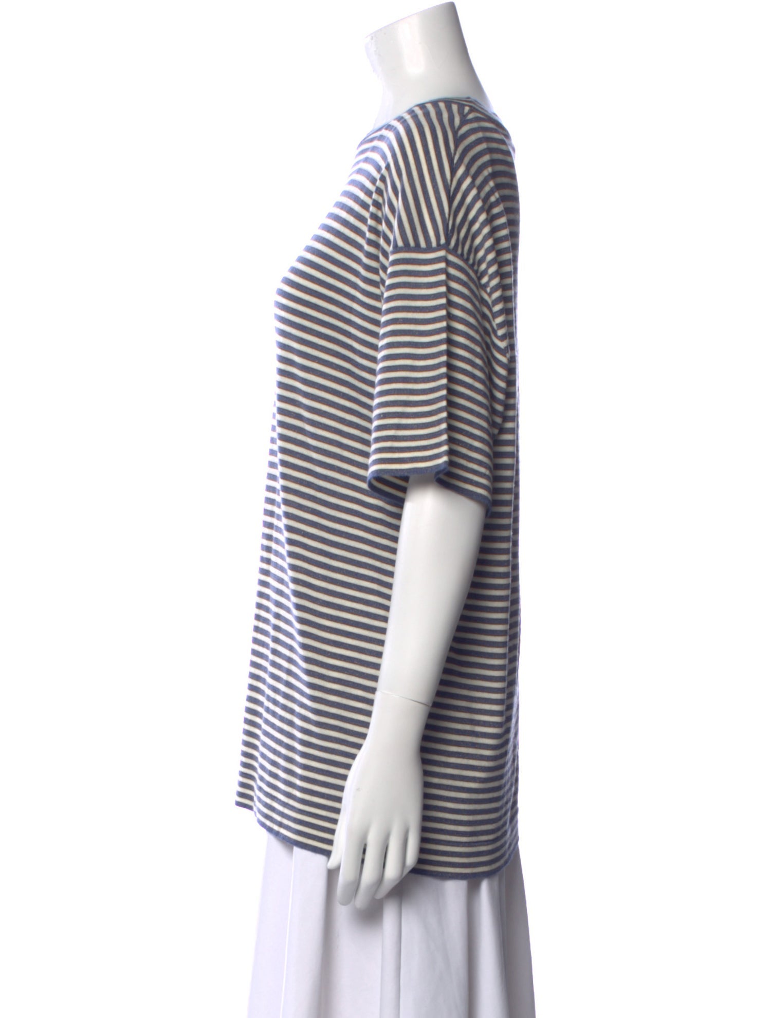 Brunello Cucinelli Cashmere Striped T-Shirt w/ Tags