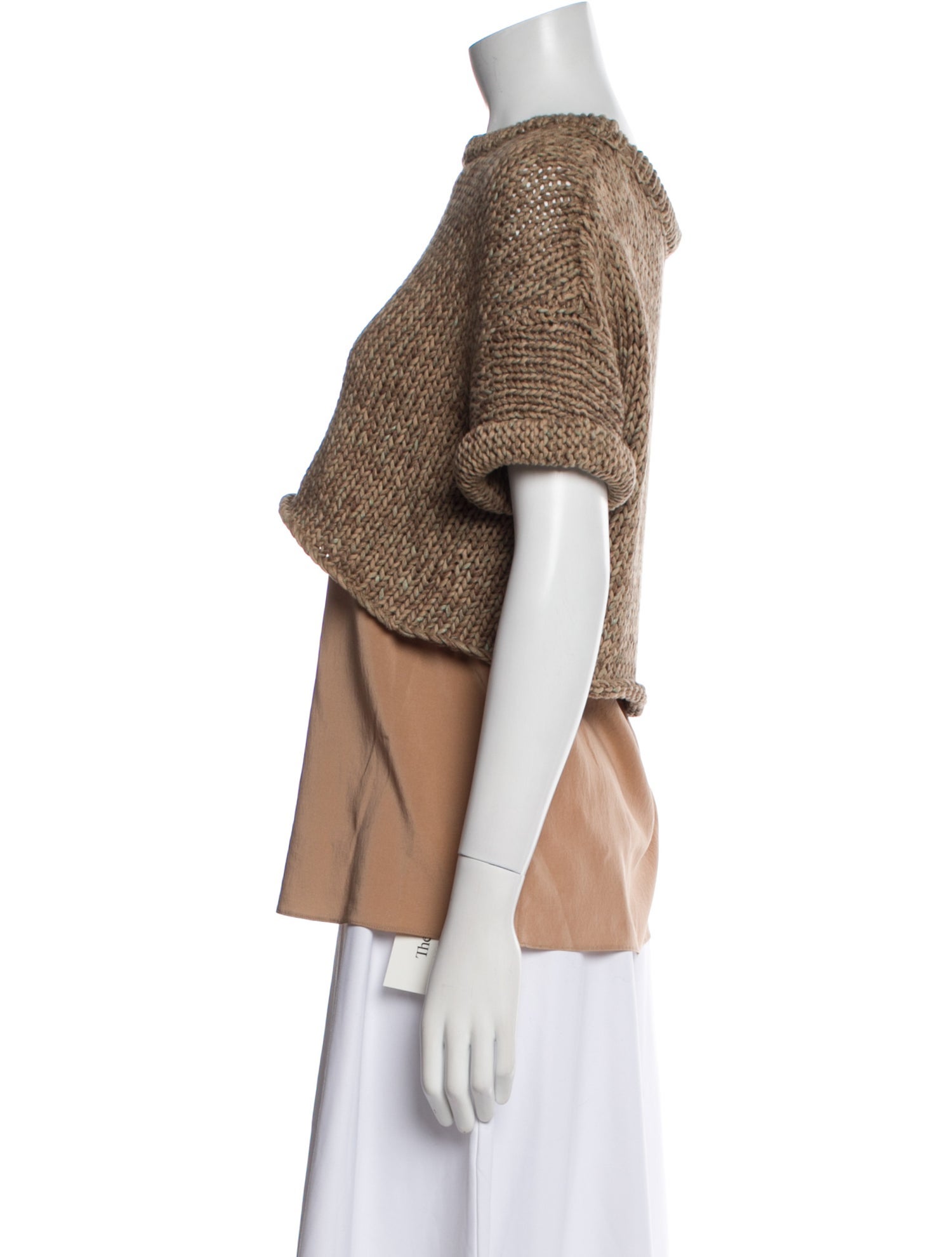 Brunello Cucinelli Silk Bateau Neckline Top