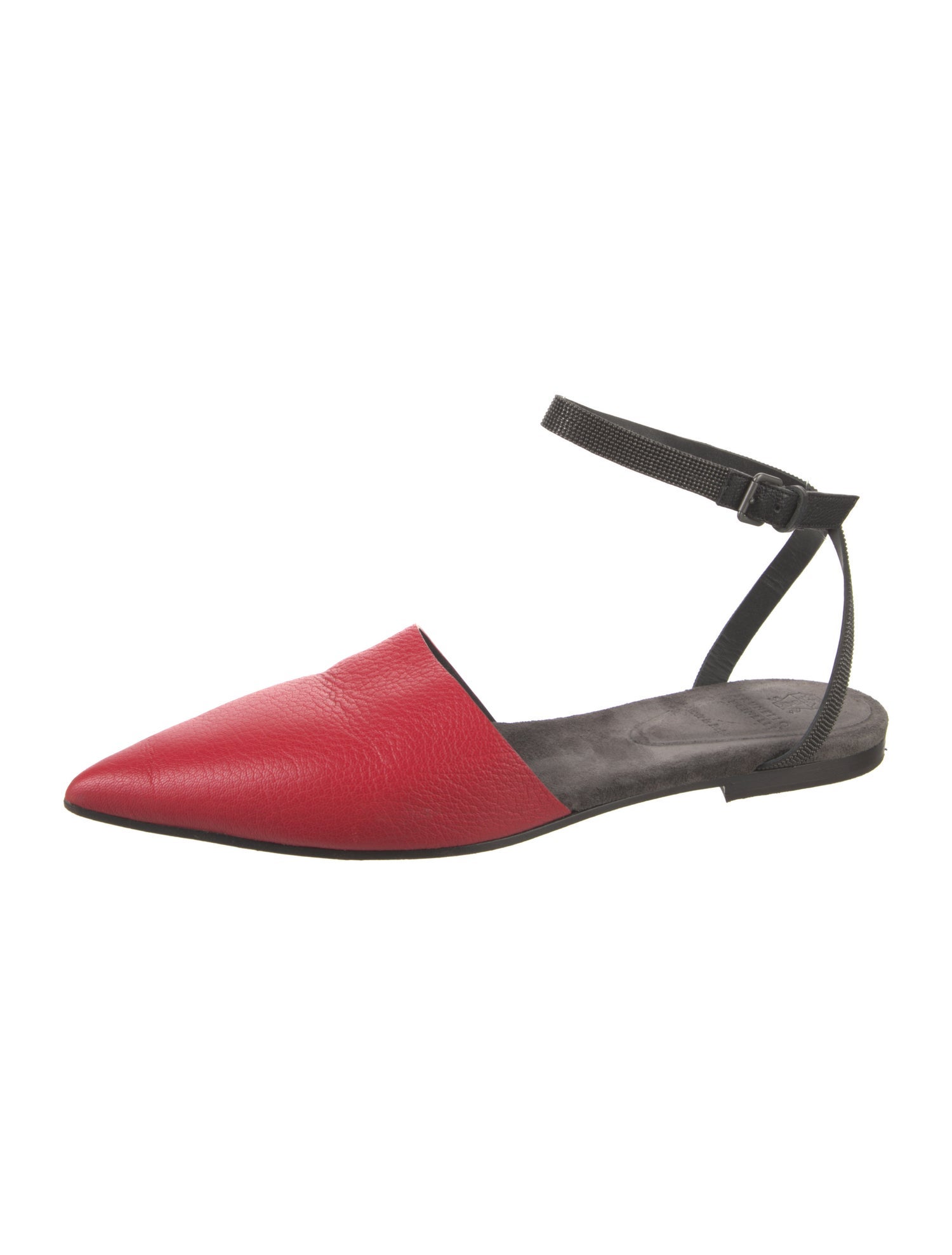 Brunello Cucinelli Monili Leather Mules