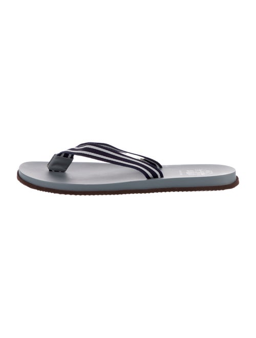 Brunello Cucinelli Canvas Striped Flip Flops