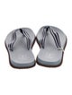 Brunello Cucinelli Canvas Striped Flip Flops