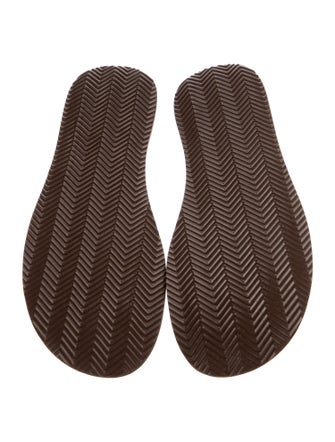 Brunello Cucinelli Canvas Striped Flip Flops