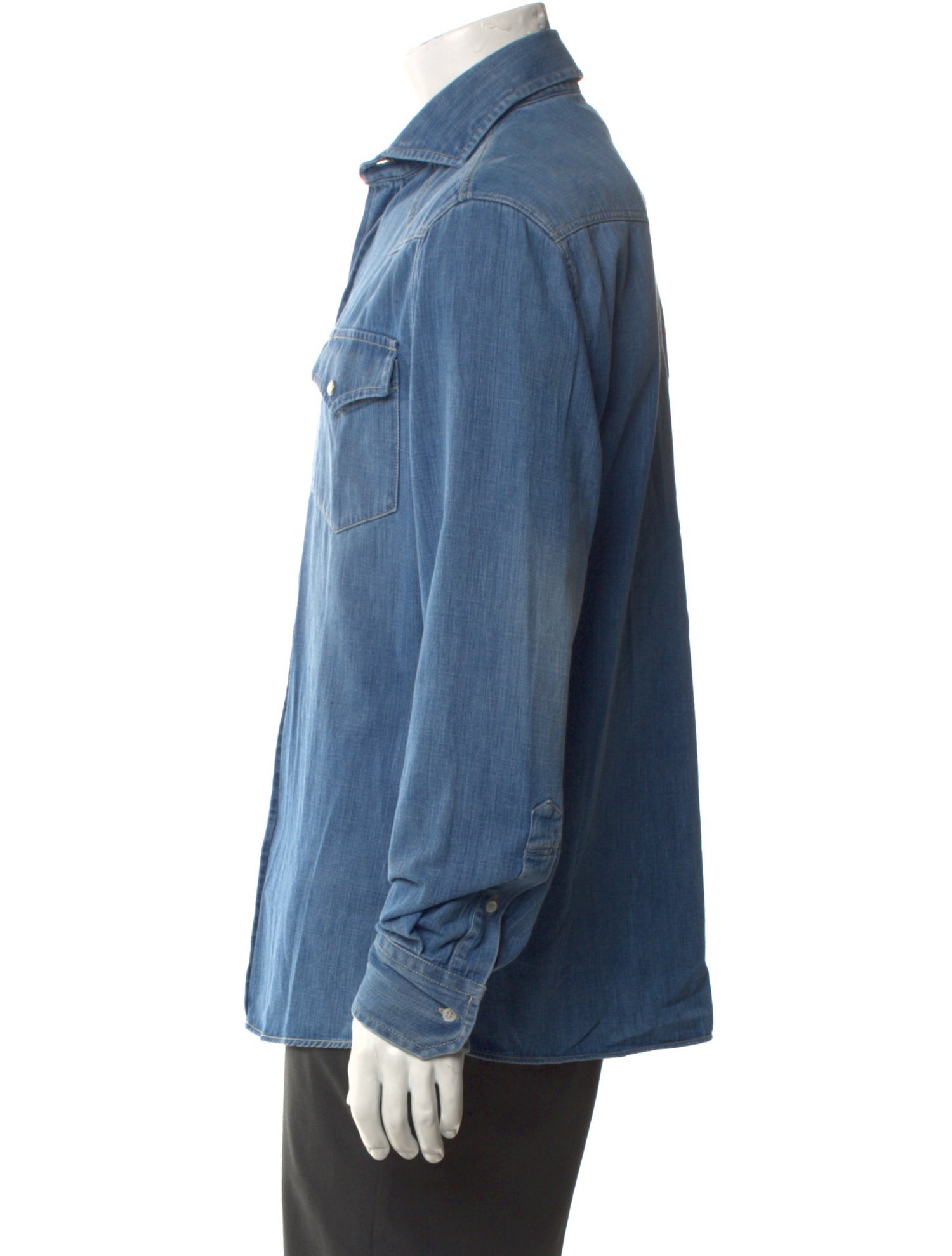 Brunello Cucinelli Long Sleeve Denim Shirt