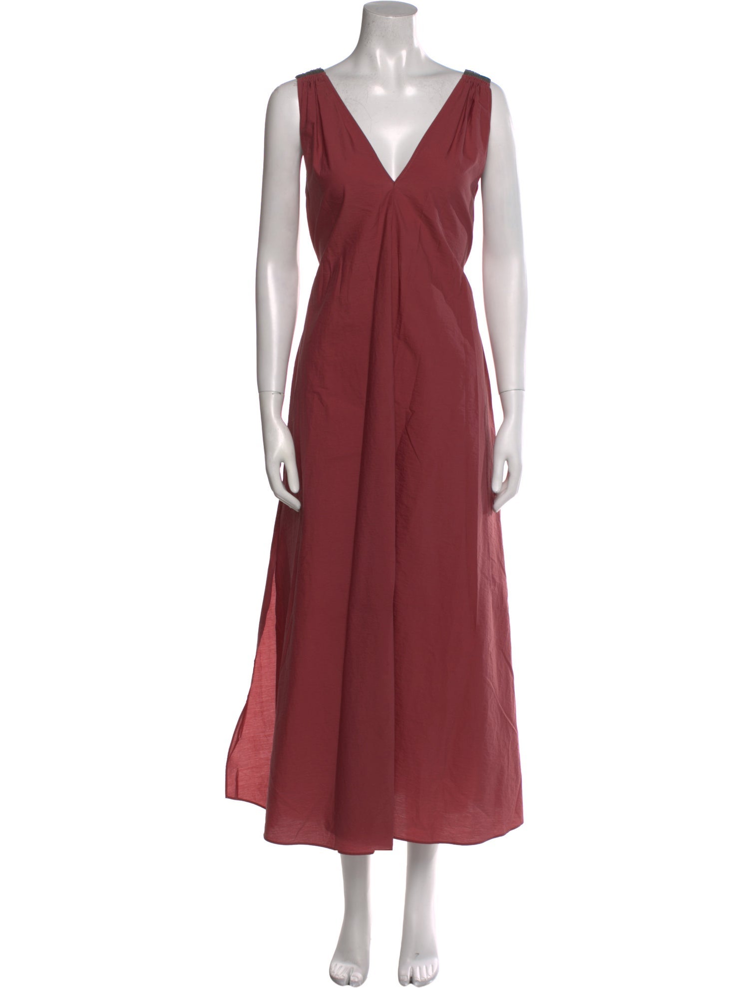 Brunello Cucinelli V-Neck Long Dress