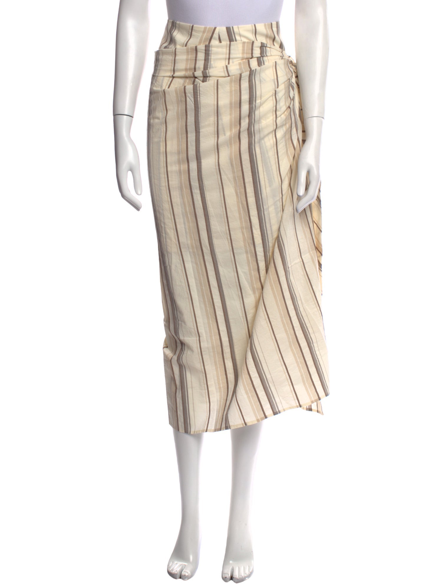 Brunello Cucinelli Striped Long Skirt