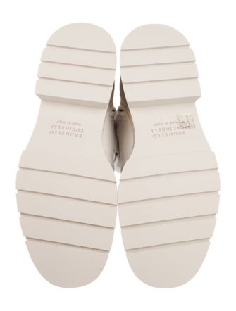 Brunello Cucinelli Monili Canvas Combat Boots