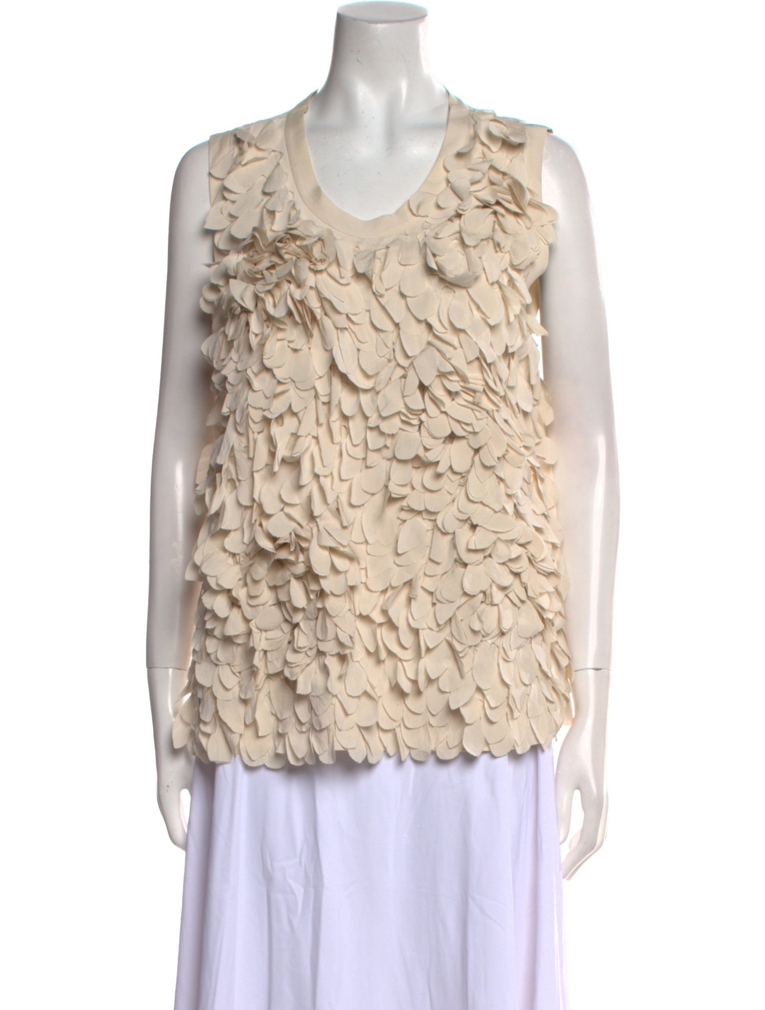 Brunello Cucinelli Silk Scoop Neck Top w/ Tags