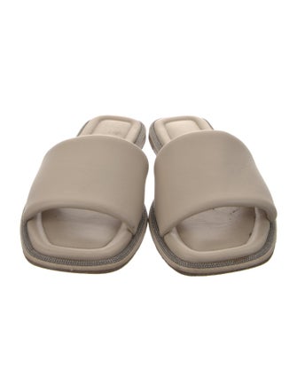 Brunello Cucinelli Monili Leather Flats