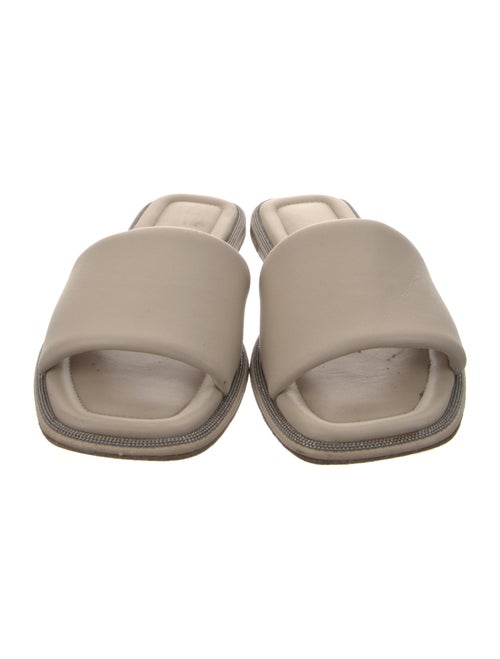 Brunello Cucinelli Monili Leather Flats