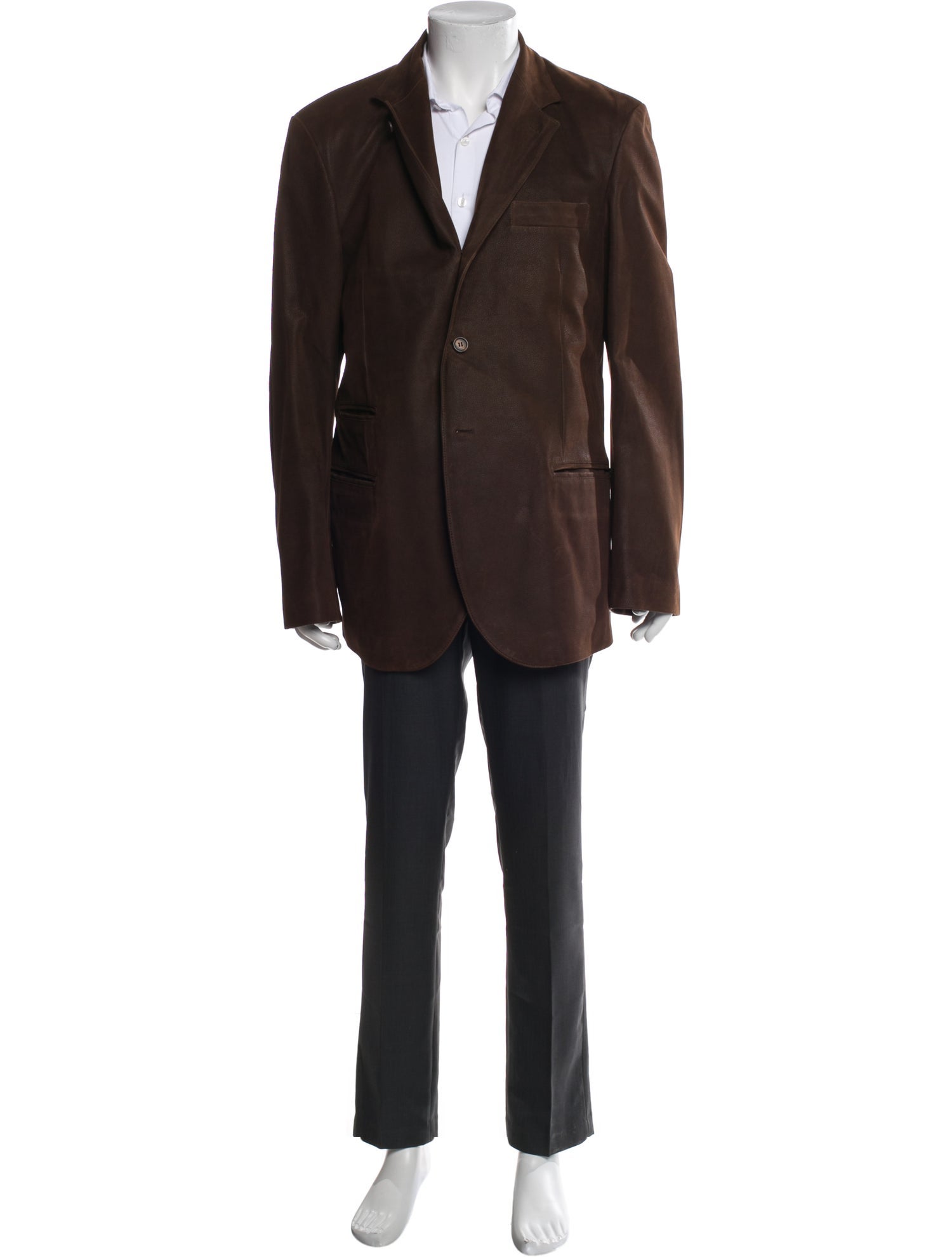 Brunello Cucinelli Leather Overcoat