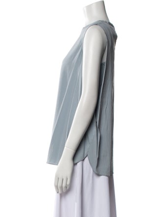 Brunello Cucinelli Silk Crew Neck Top