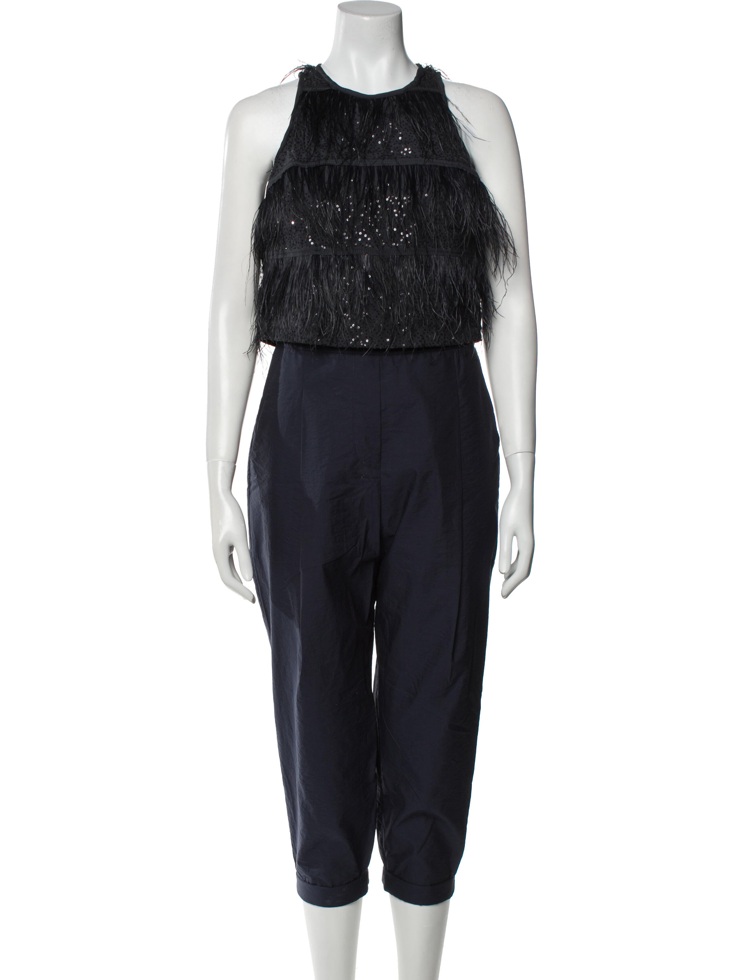 Brunello Cucinelli Crew Neck Jumpsuit