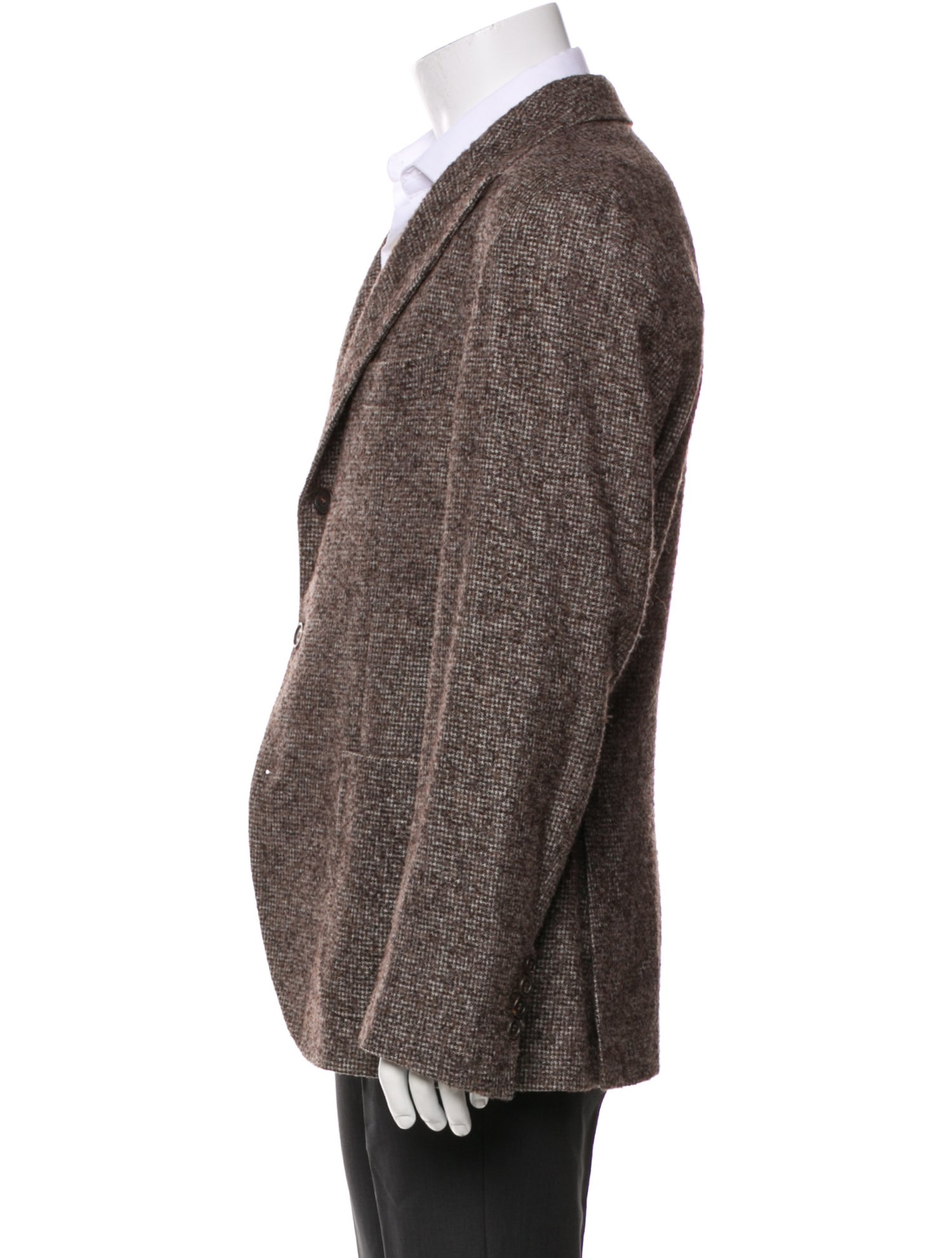 Brunello Cucinelli Plaid Print Peacoat