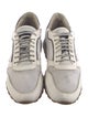Brunello Cucinelli Leather Colorblock Pattern Sneakers
