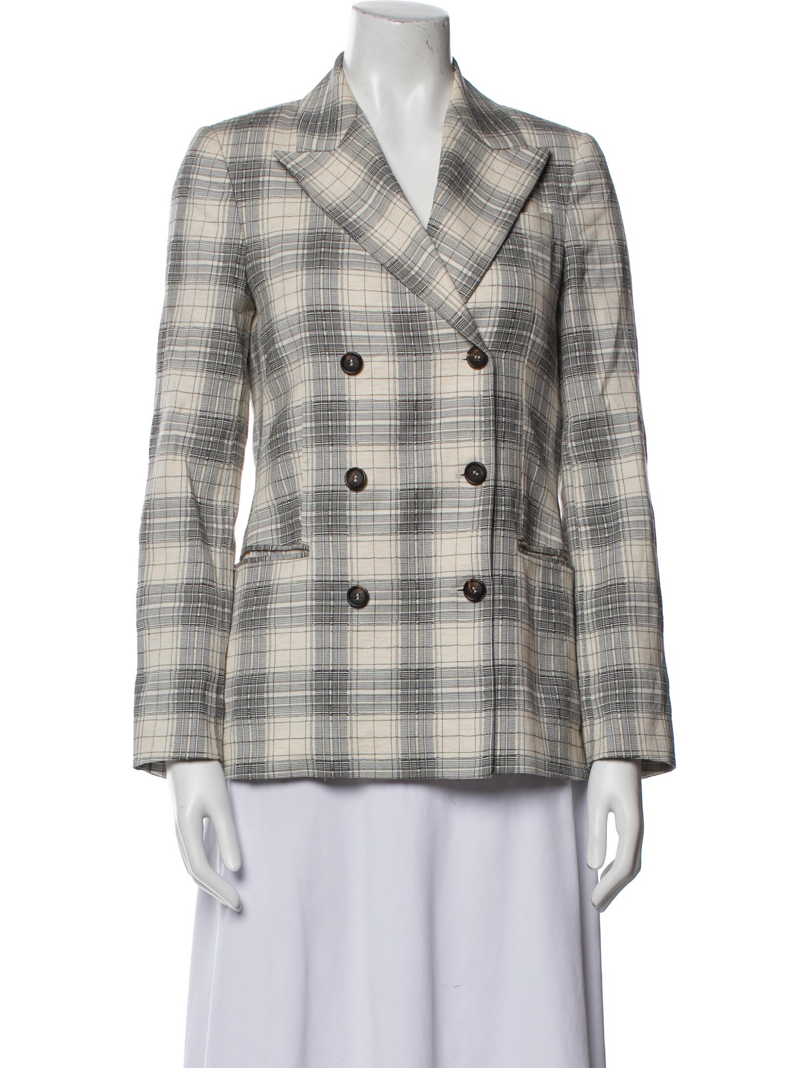 Brunello Cucinelli Plaid Print Blazer