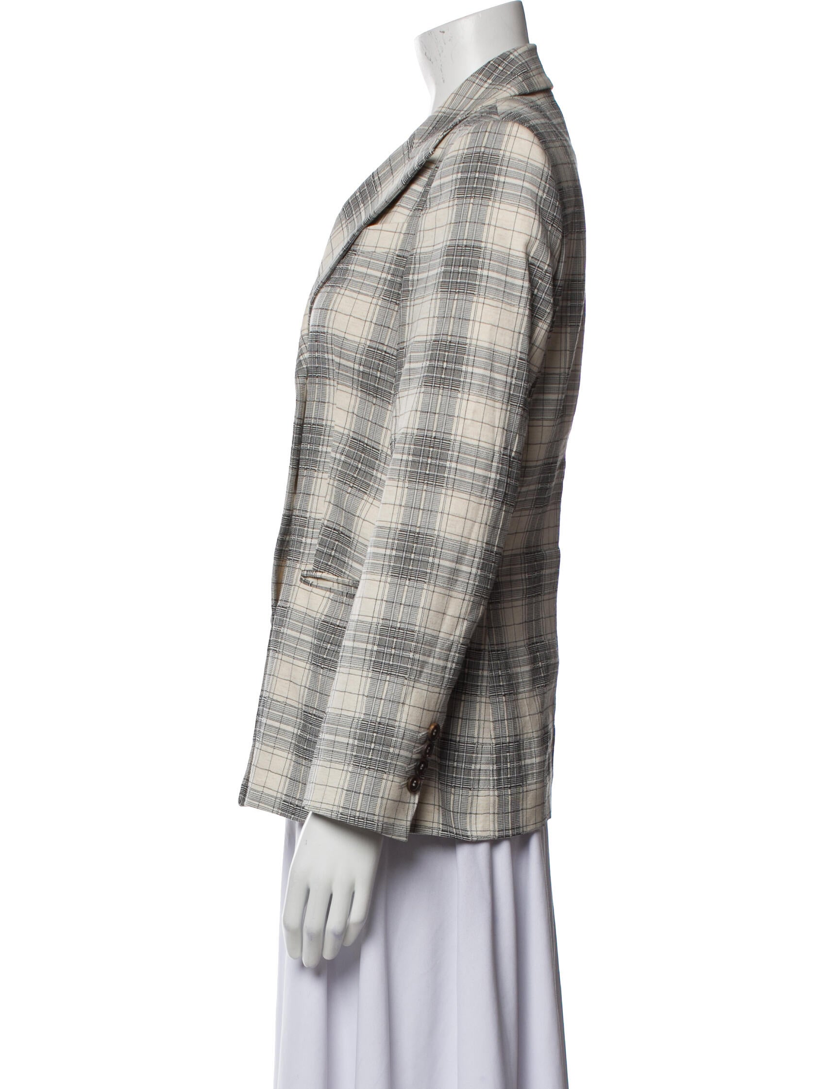 Brunello Cucinelli Plaid Print Blazer