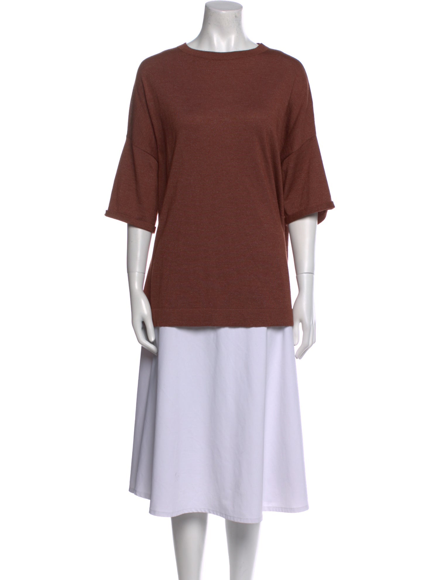 Brunello Cucinelli Cashmere Scoop Neck T-Shirt
