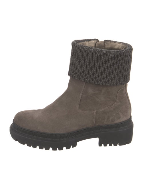 Brunello Cucinelli Monili Suede Snow Boots