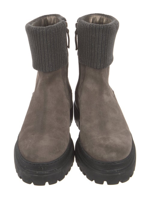 Brunello Cucinelli Monili Suede Snow Boots