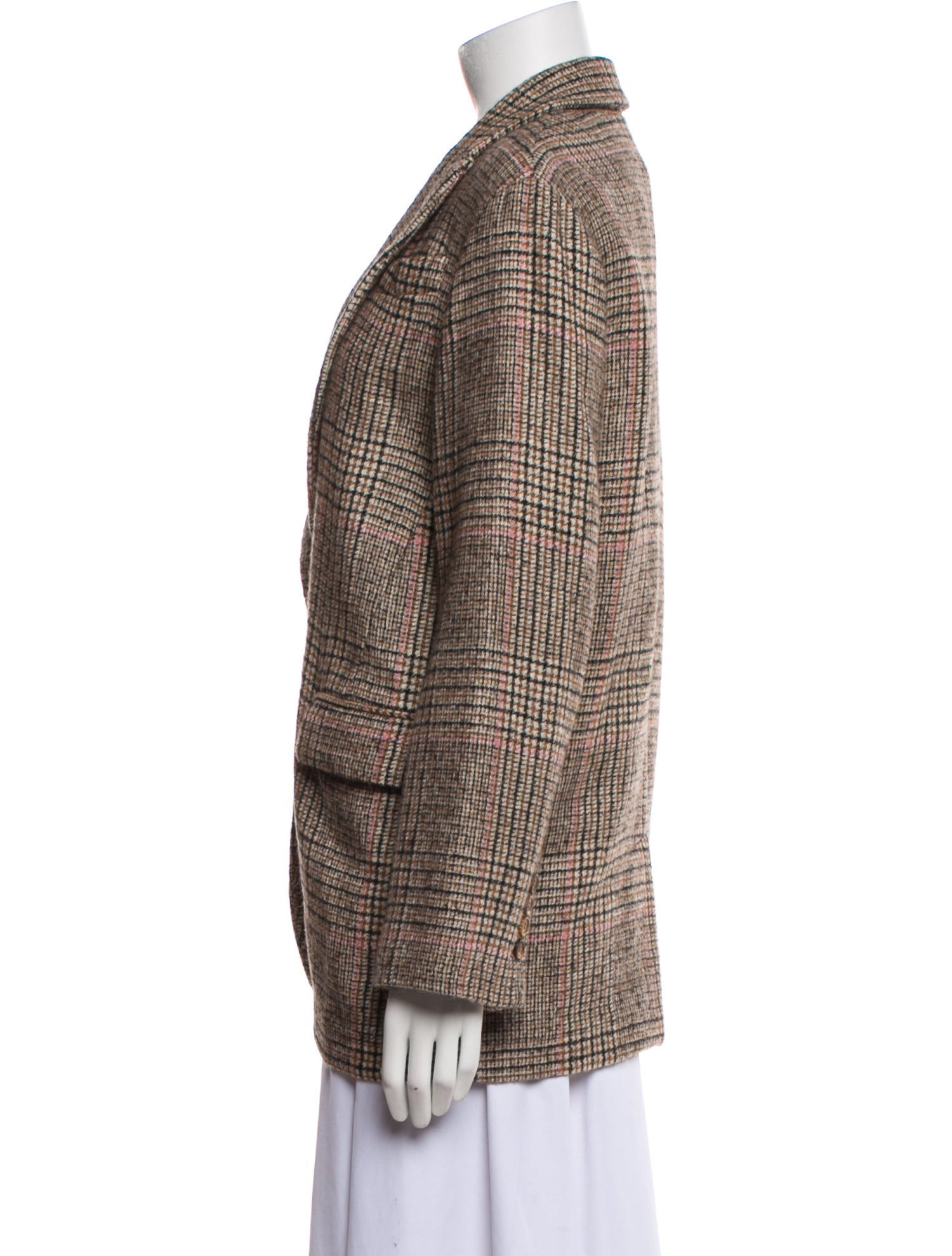Brunello Cucinelli Wool Plaid Print Blazer