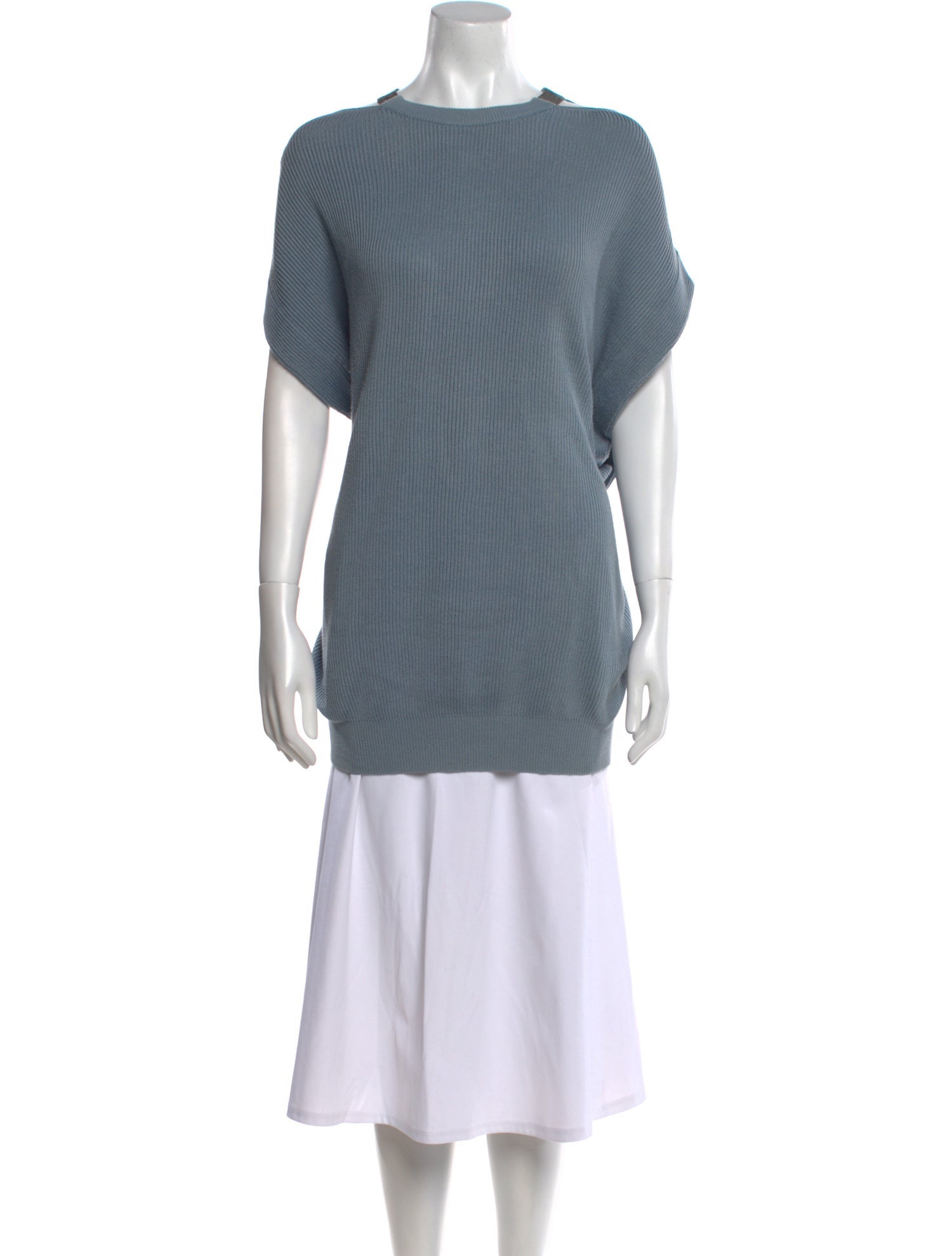 Brunello Cucinelli Scoop Neck Short Sleeve Tunic