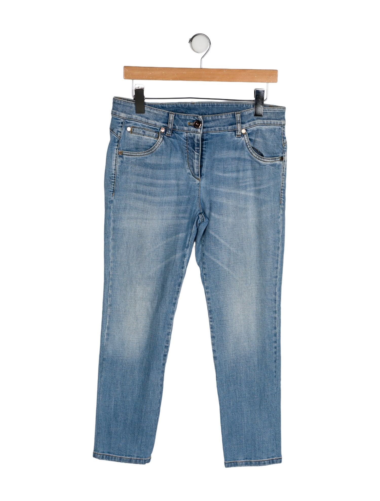 Brunello Cucinelli Mid-Rise Straight Leg Jeans