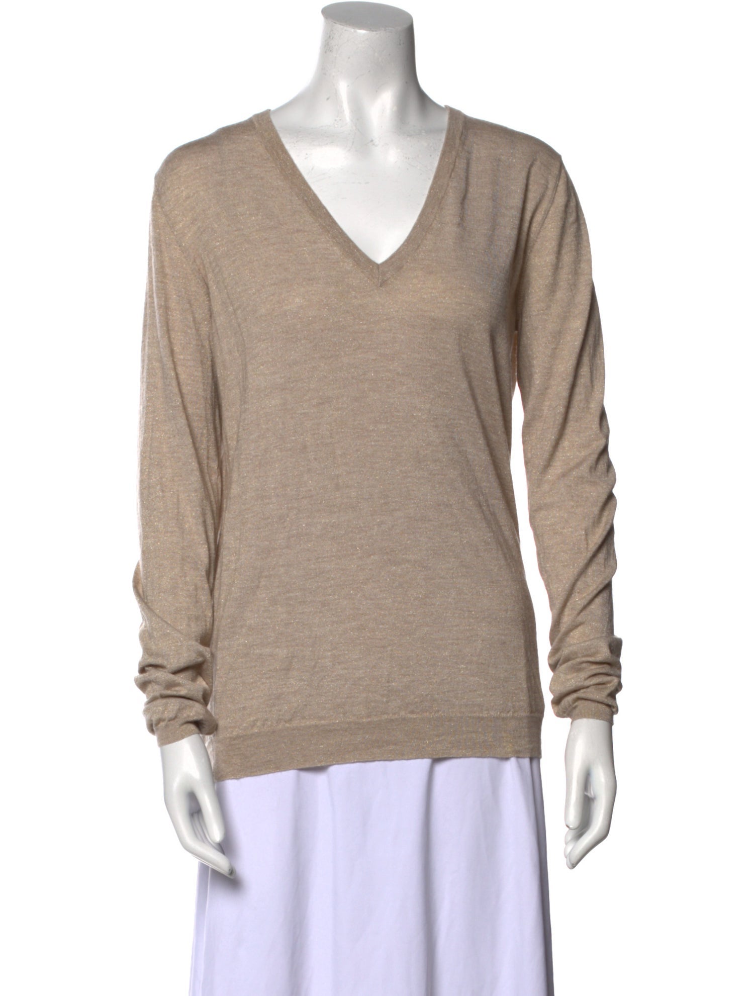 Brunello Cucinelli Cashmere V-Neck Sweatshirt
