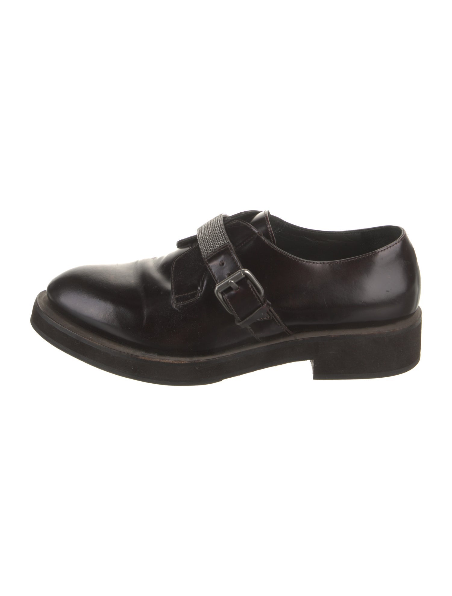 Brunello Cucinelli Monili Leather Oxfords
