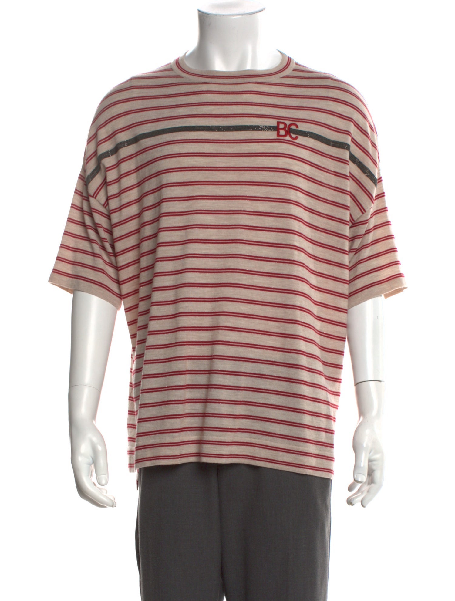 Brunello Cucinelli Cashmere Striped T-Shirt
