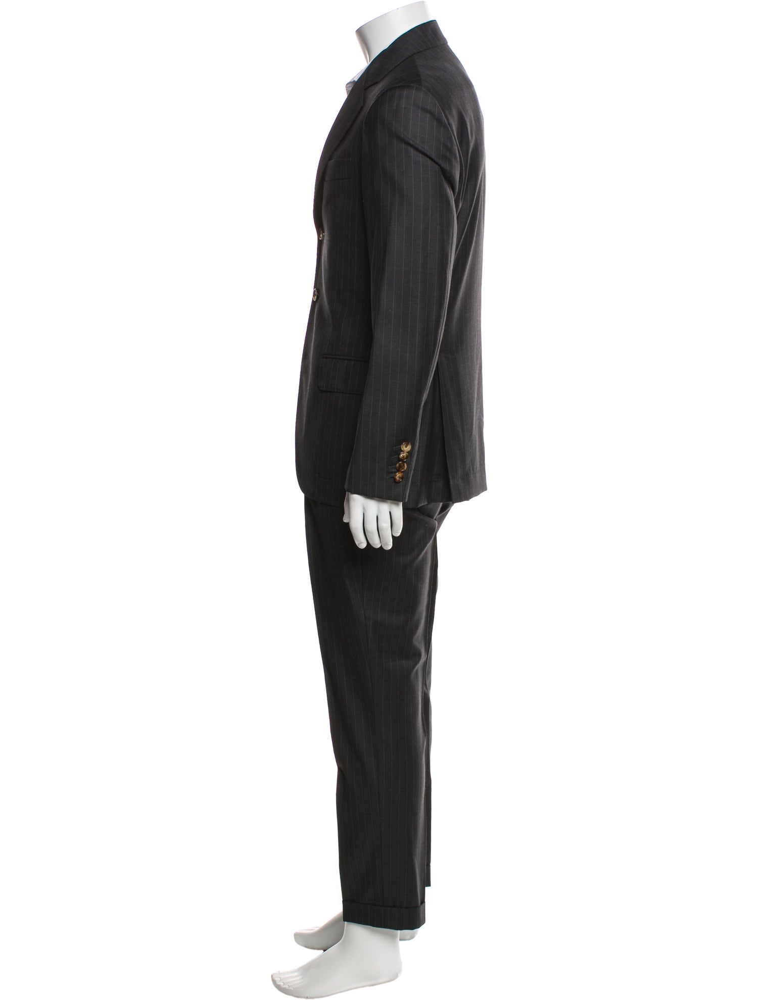 Brunello Cucinelli Virgin Wool Striped Two-Piece Suit