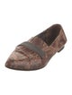 Brunello Cucinelli Snakeskin Animal Print Loafers