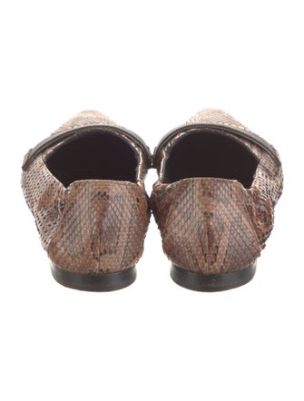 Brunello Cucinelli Snakeskin Animal Print Loafers