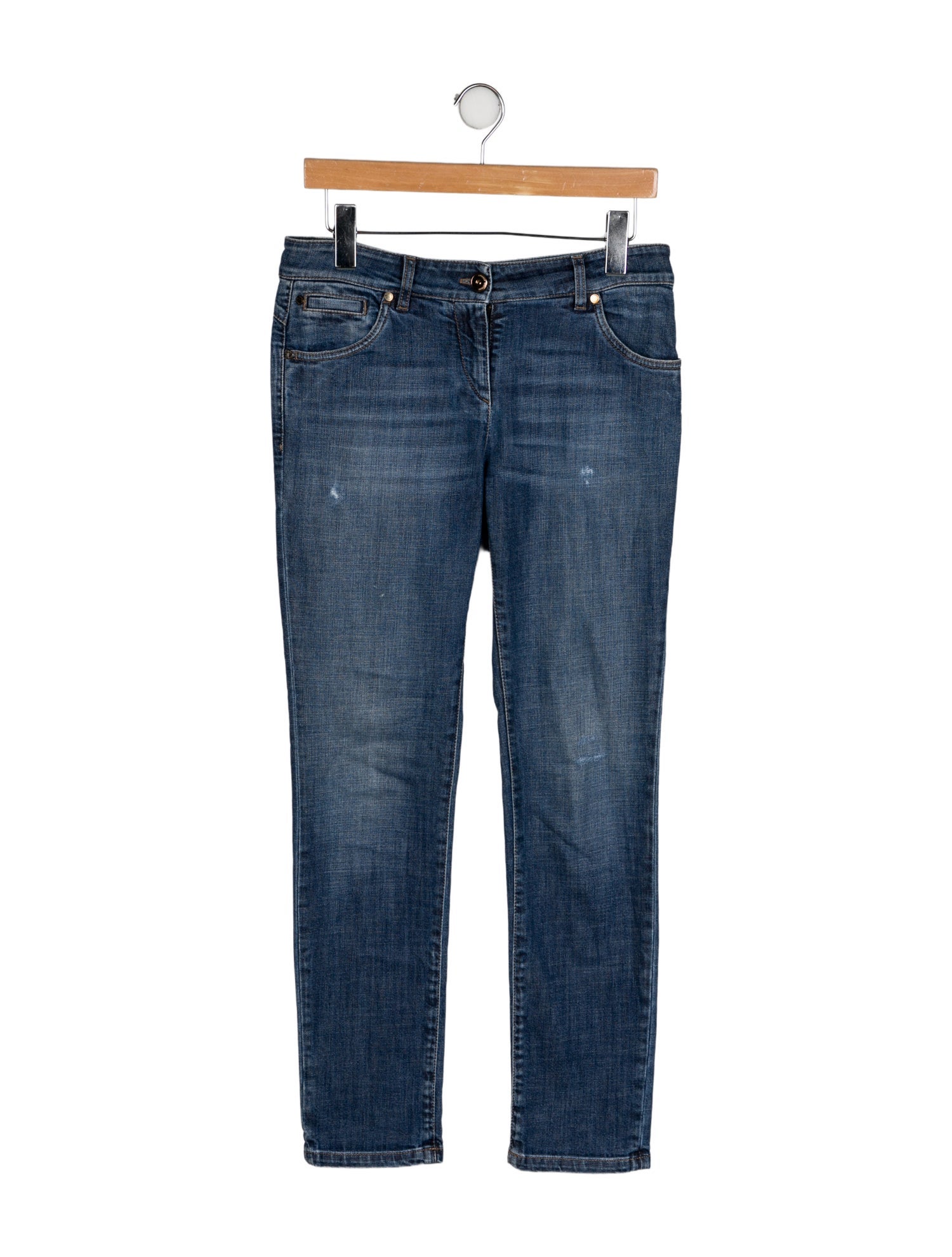 Brunello Cucinelli Mid-Rise Straight Leg Jeans