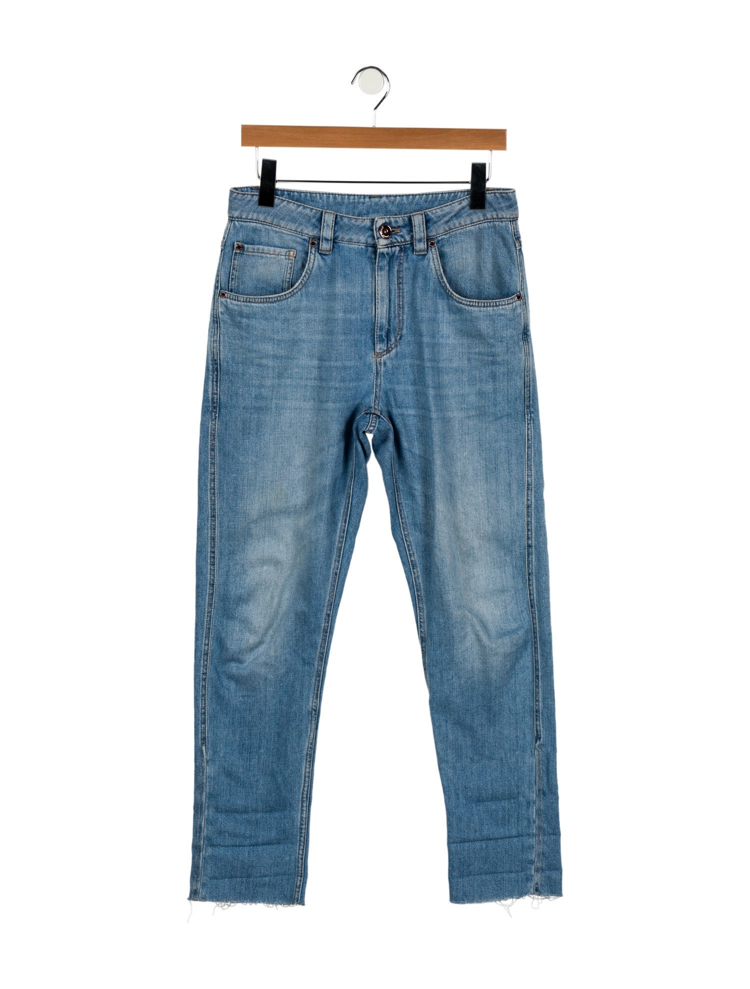 Brunello Cucinelli Mid-Rise Straight Leg Jeans