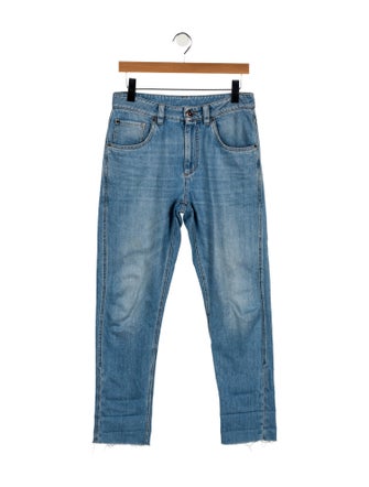 Brunello Cucinelli Mid-Rise Straight Leg Jeans
