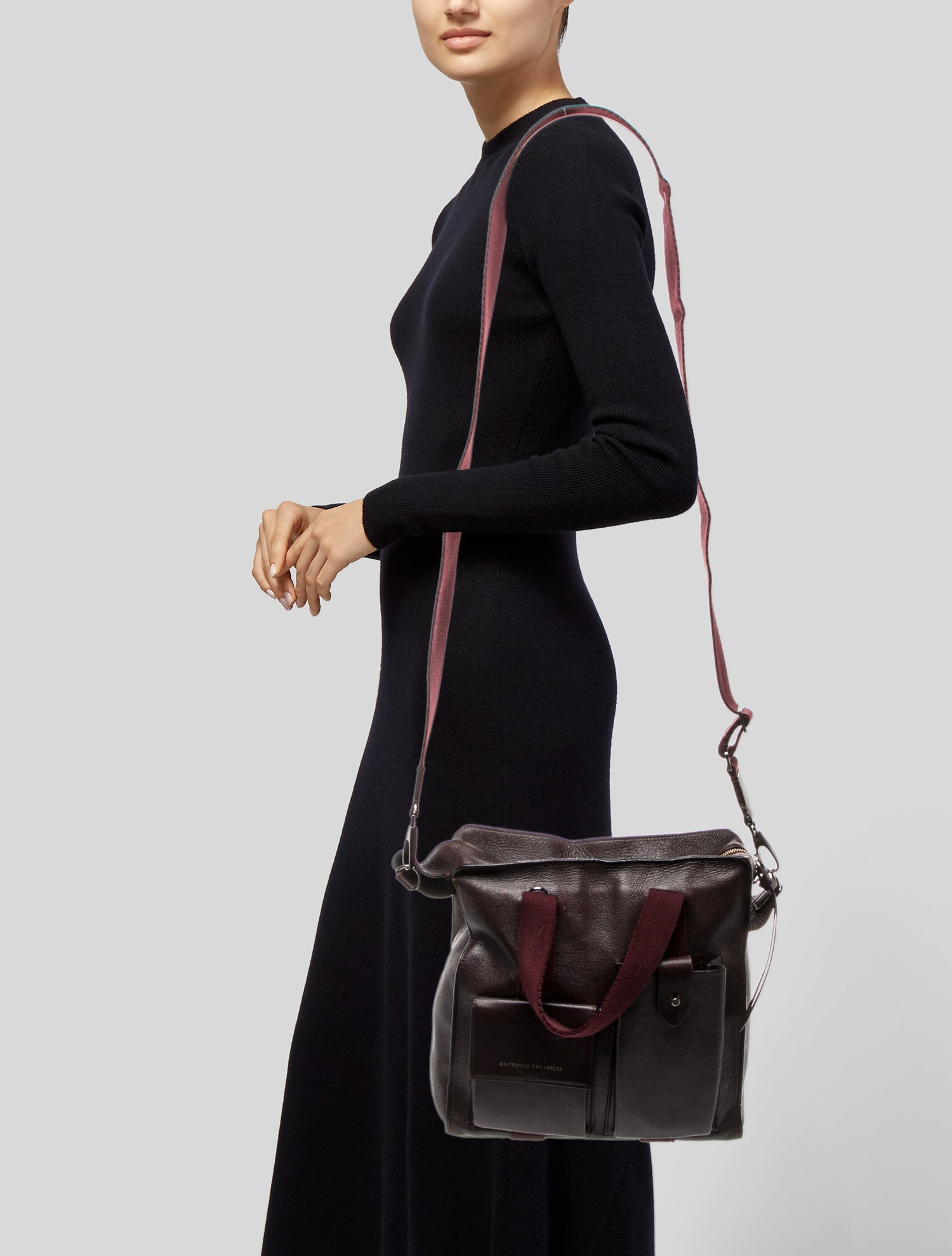 Brunello Cucinelli Leather Messenger Bag