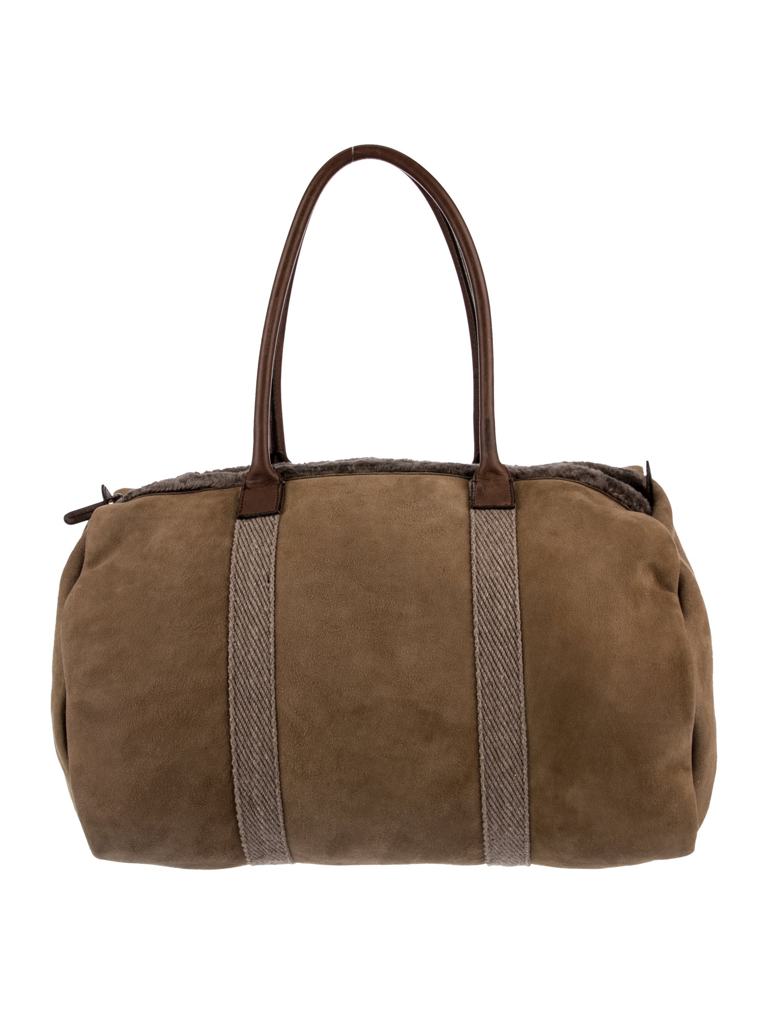 Brunello Cucinelli Shearling Weekender Bag