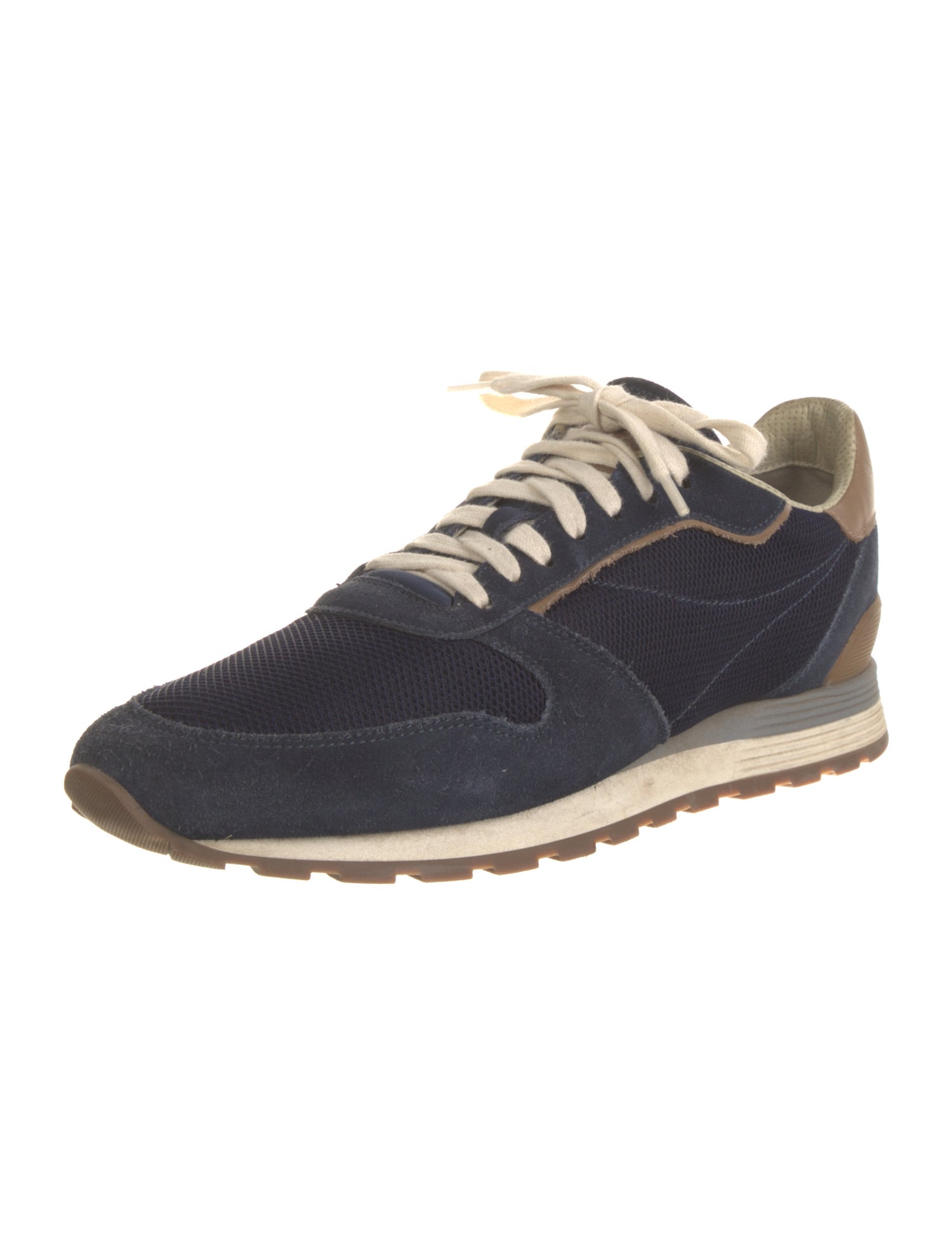 Brunello Cucinelli Suede Printed Athletic Sneakers