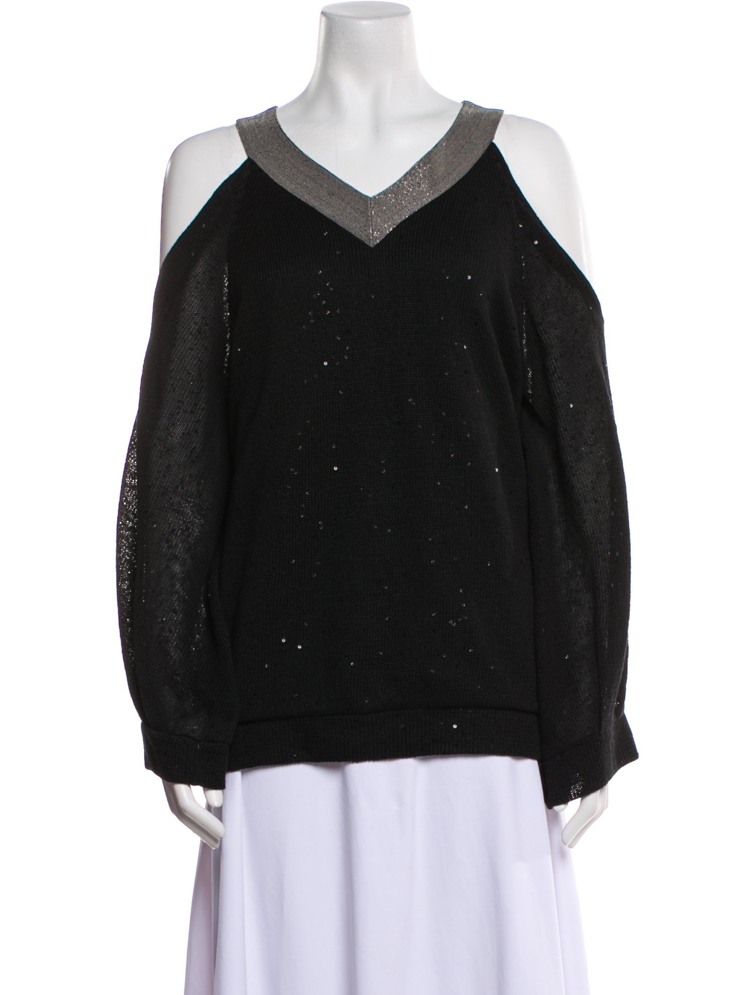 Brunello Cucinelli Linen V-Neck Sweater