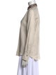 Brunello Cucinelli Linen Long Sleeve Button-Up Top
