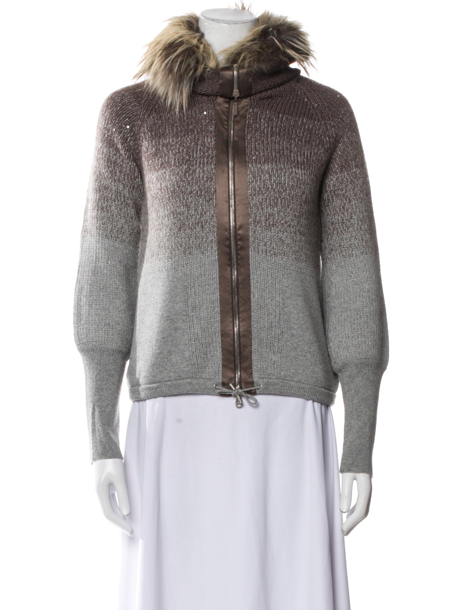 Brunello Cucinelli Cashmere Faux Fur Jacket