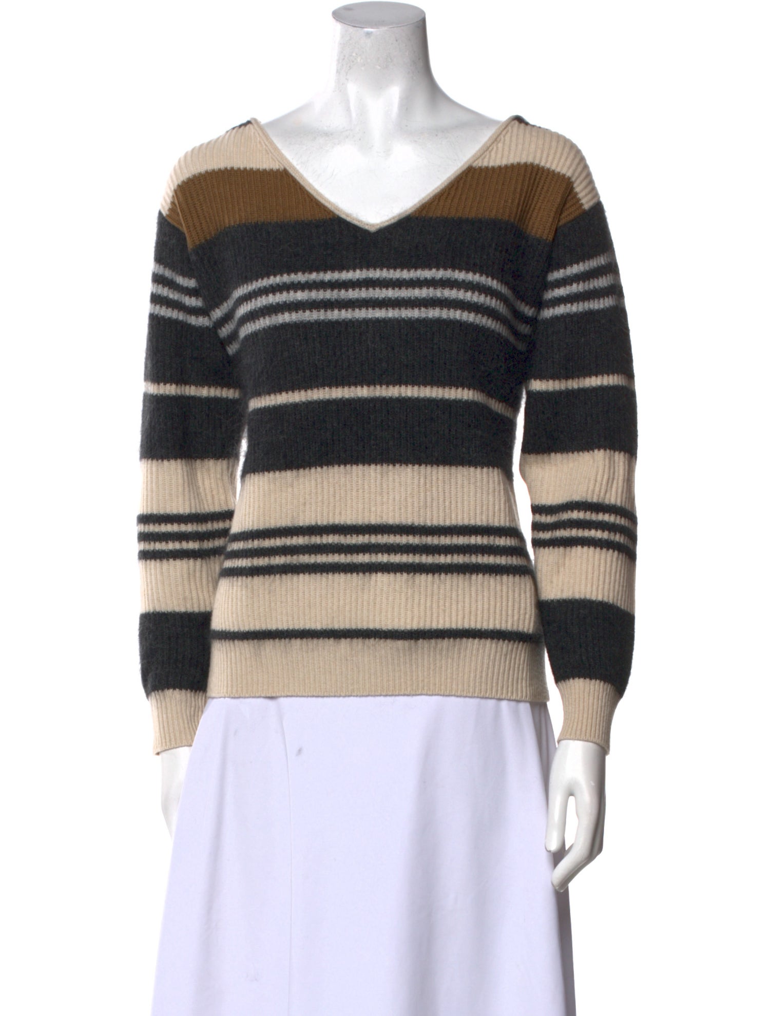 Brunello Cucinelli Virgin Wool Striped Sweater