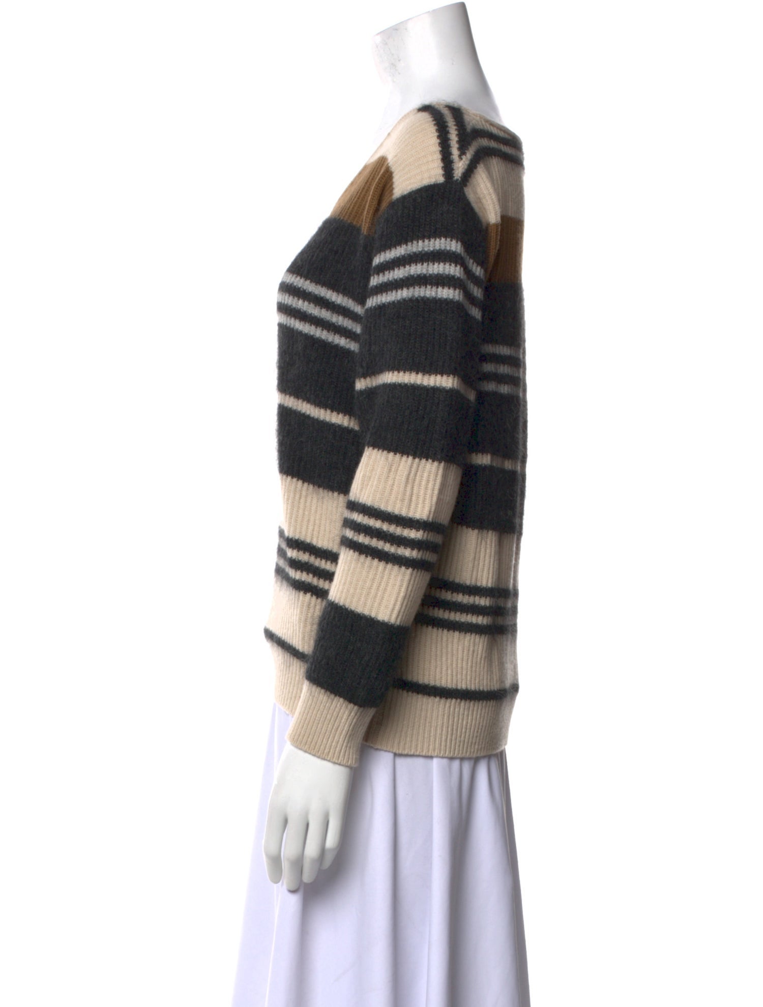 Brunello Cucinelli Virgin Wool Striped Sweater