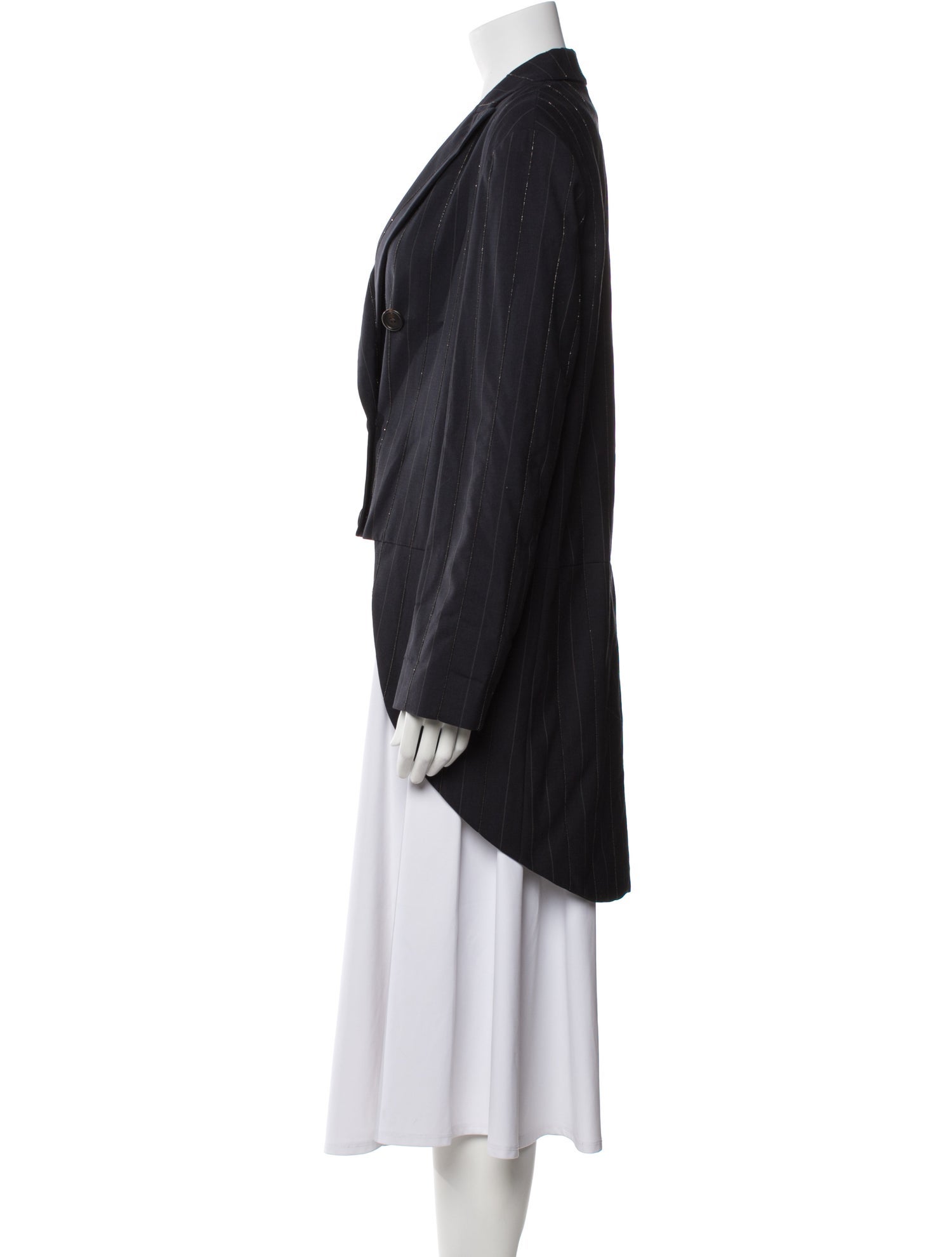 Brunello Cucinelli Virgin Wool Striped Evening Jacket